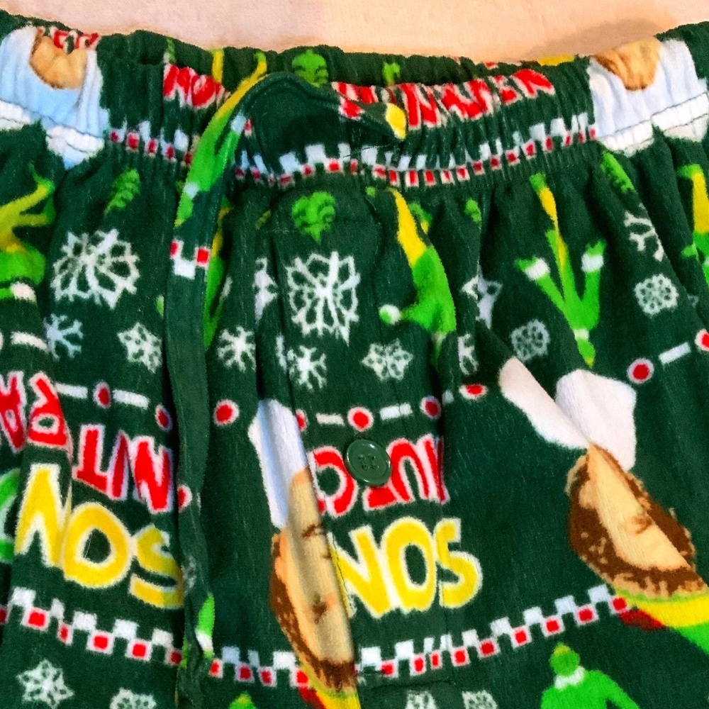 Elf Pajama bottoms M Green Holiday Festive Sleep Cozy